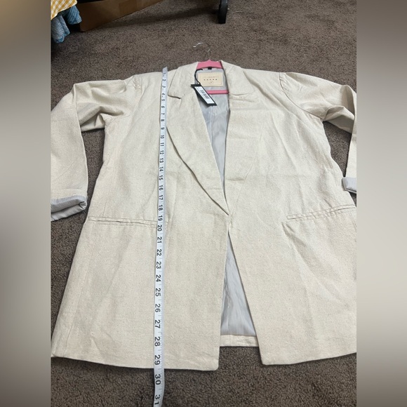 NWT BLANK NYC Bleached Blazer w/Contrast Sleeve, SMALL - Picture 8 of 10